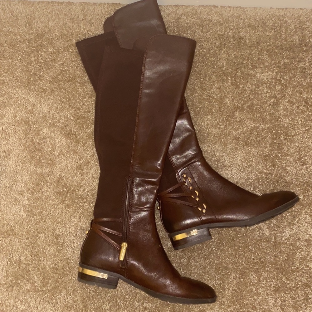Vince Camuto, knee high riding boots. Brown. Size 7.